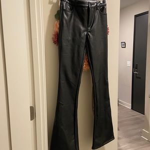 Leather Flare Pants